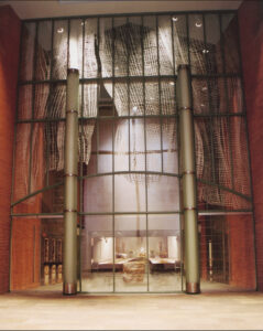 Etched Glass Wall, St. Vincent de Paul Church, Houston Texas