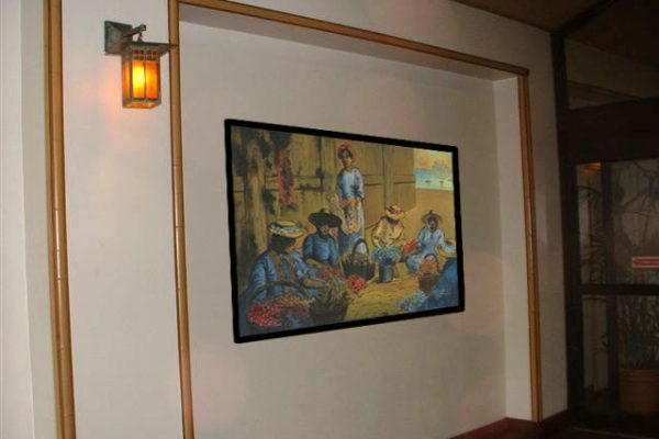 Bartlett image "Lei Day", framed giclee on canvas