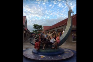 18 ft. Bronze Cresent Moon and Star Spray of Sterling Silver Sculpture for Mililani Town Center, Oahu Hawaii